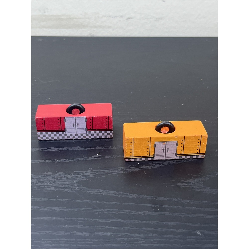 Lot of 2 KidKraft Wooden Shipping Containers Cargo Train Toy Replacement Pieces